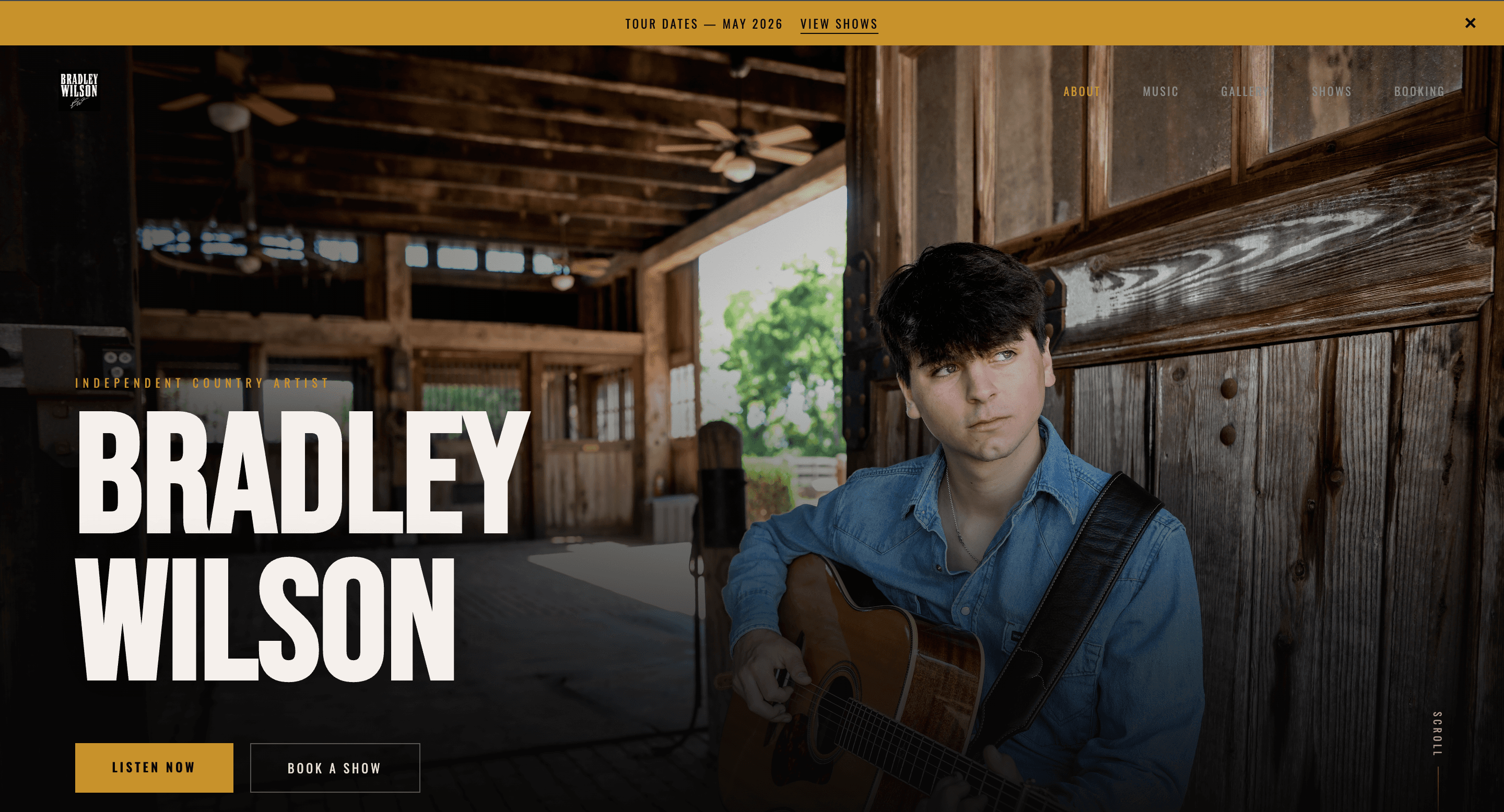 Bradley Wilson — website homepage