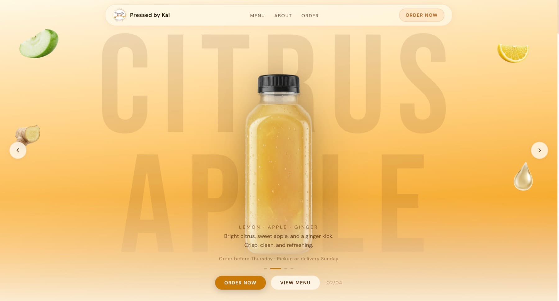 Pressed by Kai — website homepage